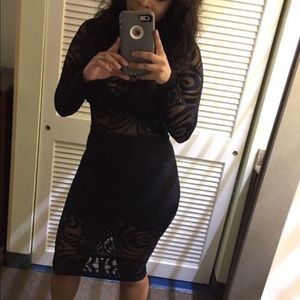 See Through Dress with Black Shorts Undergarments